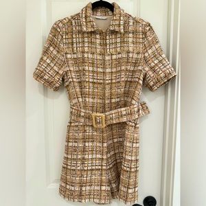 Sandro Yellow Tweed Romper
